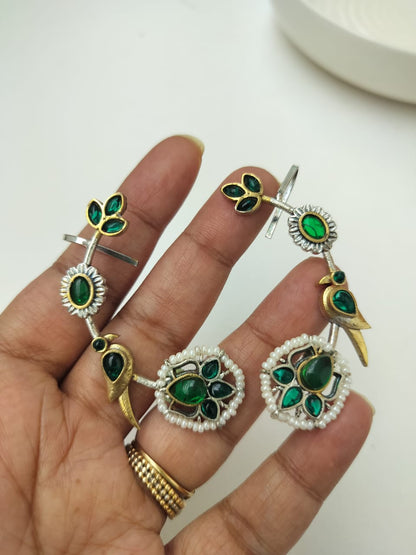 Lotus Stone earcuffs - Set of 2