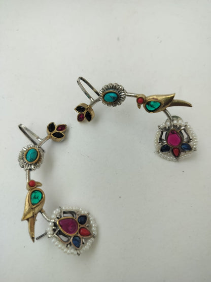 Lotus Stone earcuffs - Set of 2