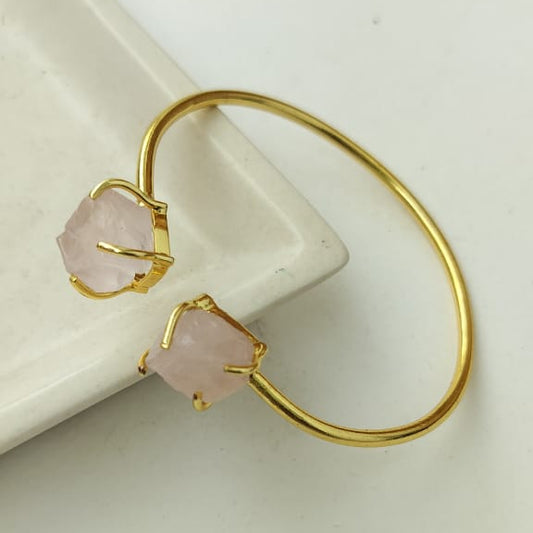 Natural Stone Golden Kada Bracelet