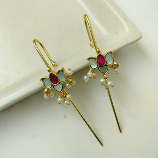 Lotus Mop Needle earcuff earrings