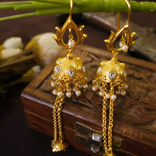 Kashmiri Golden Jhumki