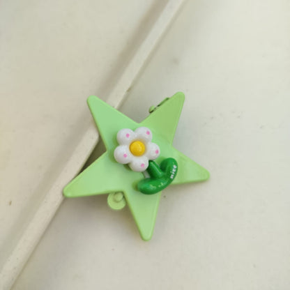 Pastel Star Cartoon Hair Clip - Single Piece