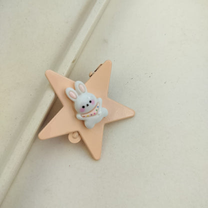 Pastel Star Cartoon Hair Clip - Single Piece