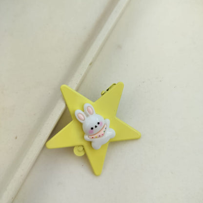 Pastel Star Cartoon Hair Clip - Single Piece