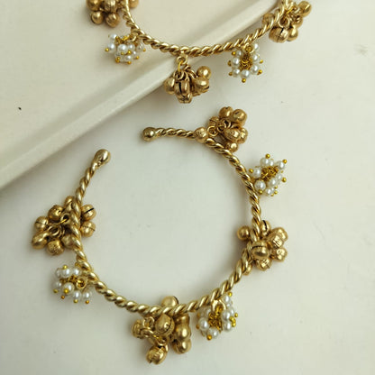 Ghungroo Pearl Bangles - Pair