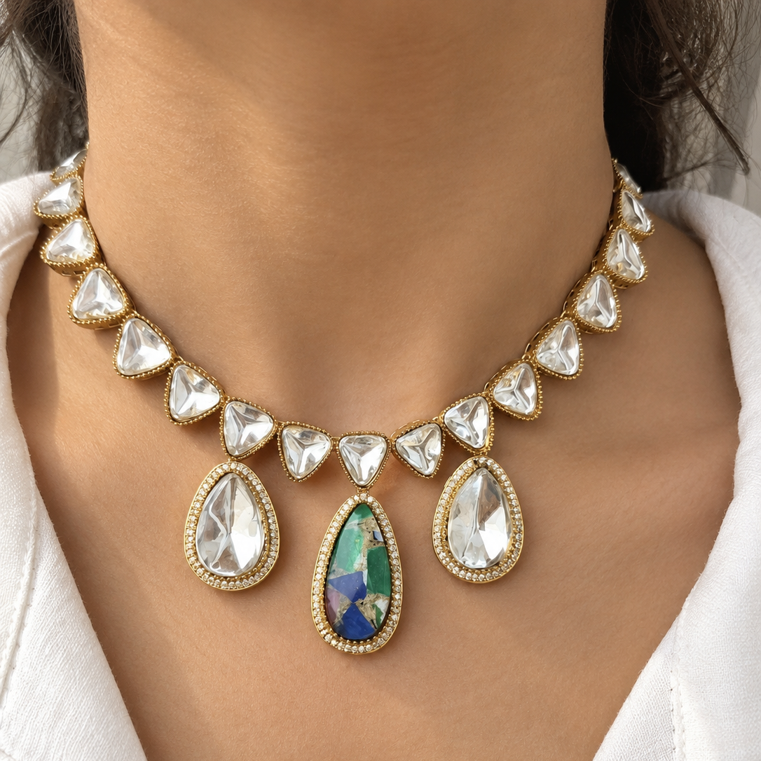 Zara AD Stone Necklace set