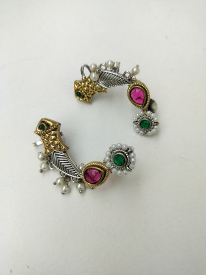 Fish Oxidised Earcuffs