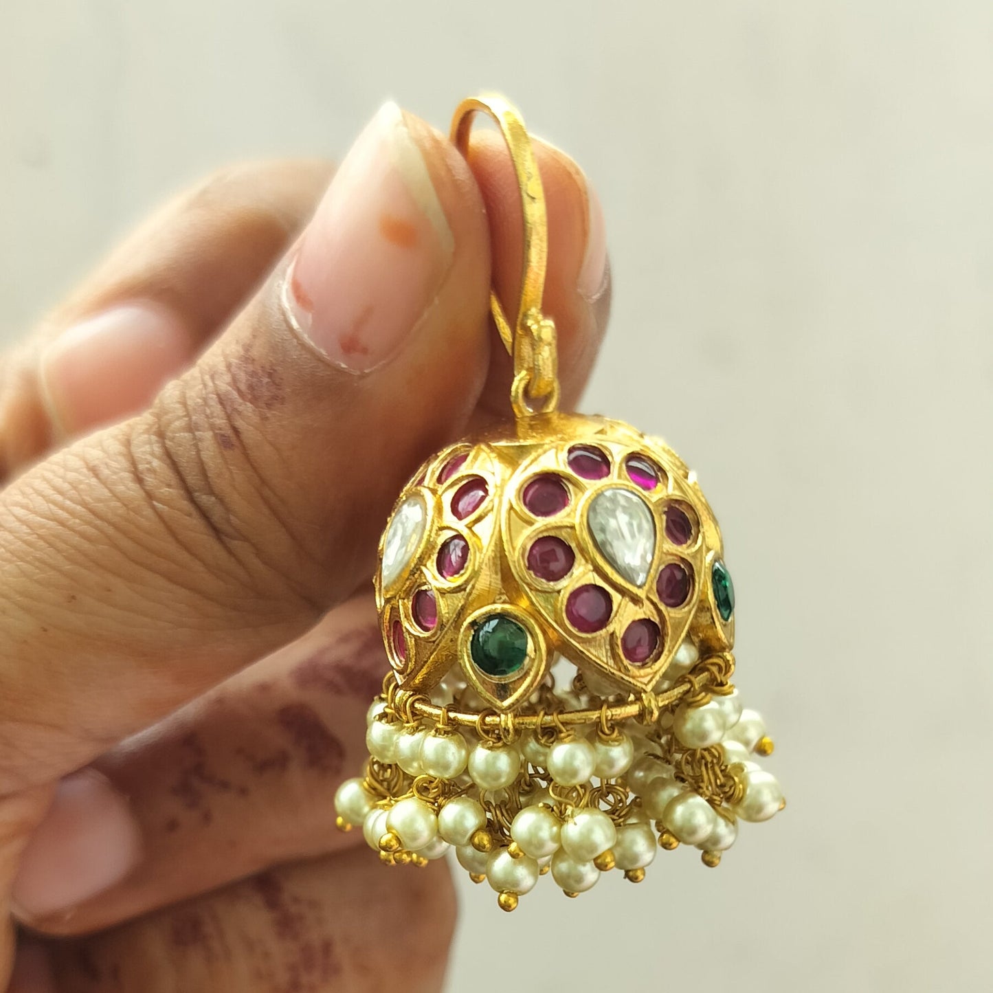 Jadau kundan jhumka