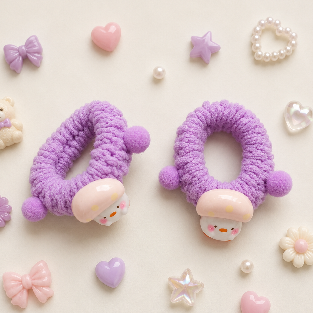 Melody Plush Pom Hair Tie