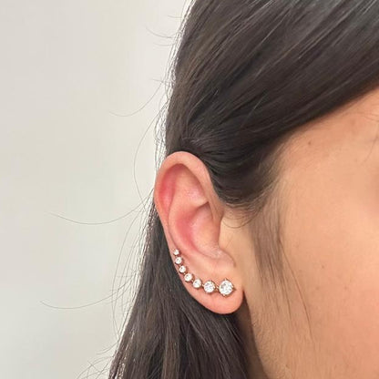 White stone Earcuffs