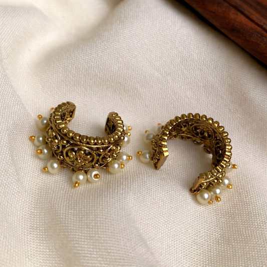Kala Golden Pearl Bugadi Earrings