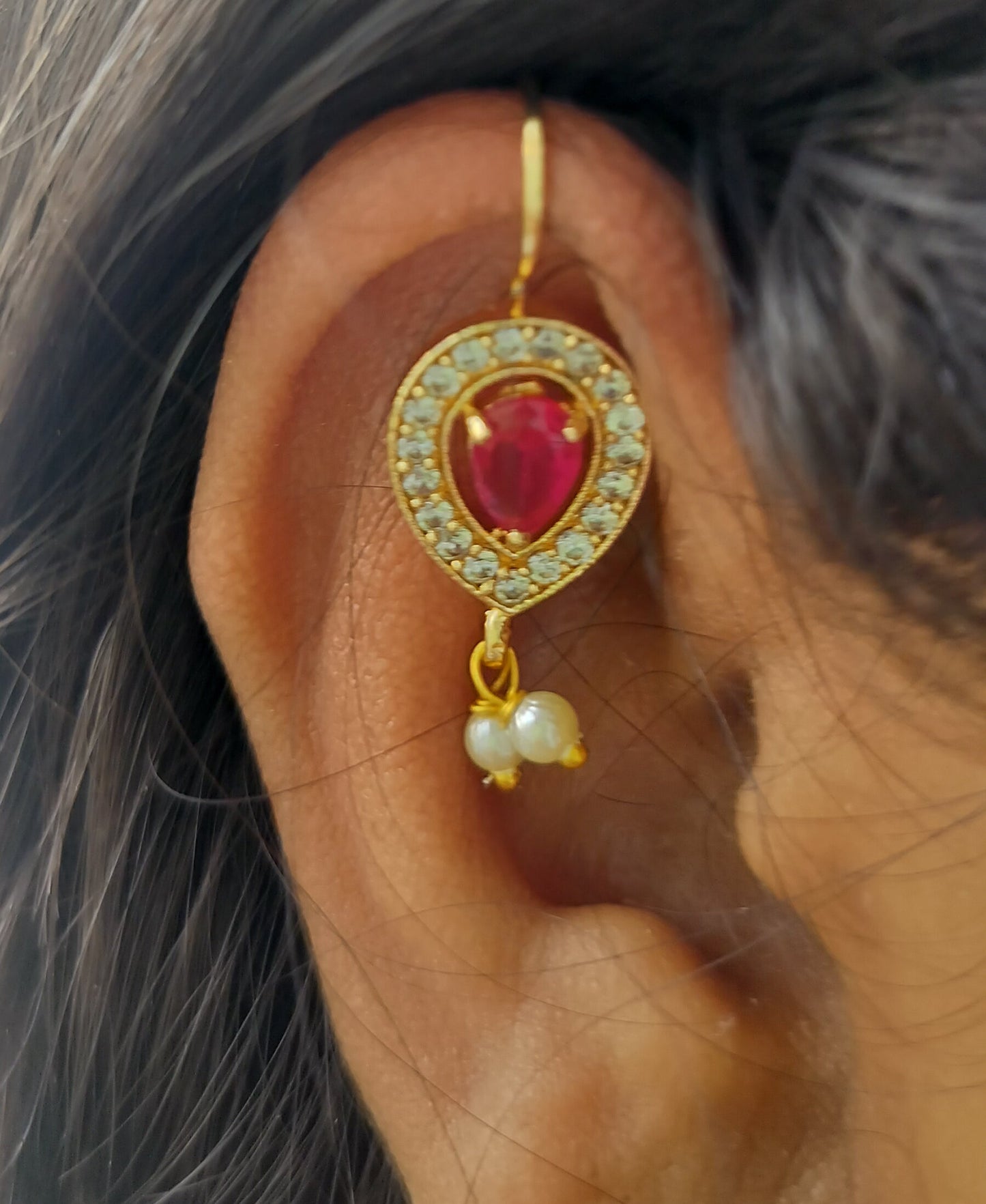 Ruby stone Golden Bugadi