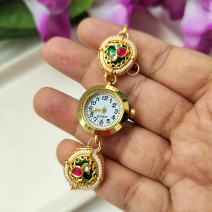 Rajkumari Heritage Watch (Pink and Green)