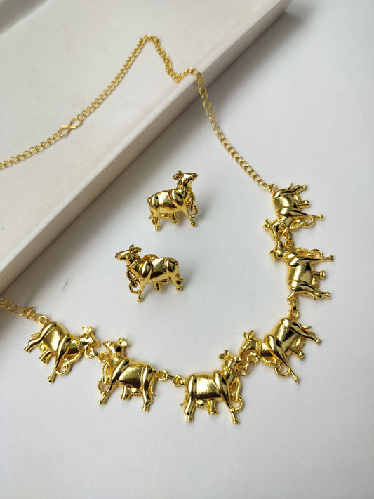 Nandi Golden Necklace set