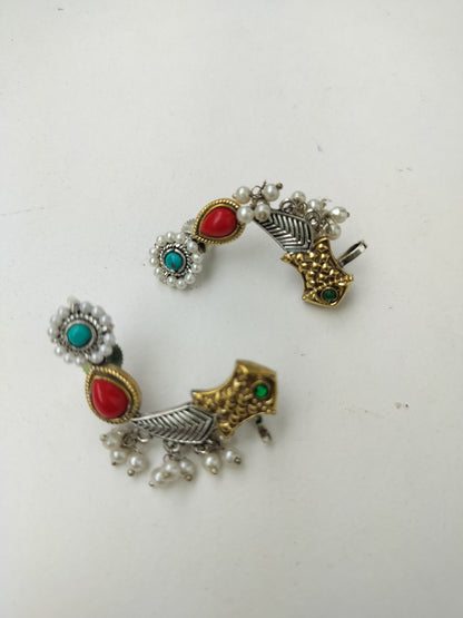 Fish Oxidised Earcuffs